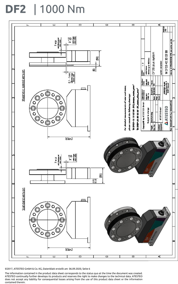 DF2 1000nm扭矩传感器尺寸