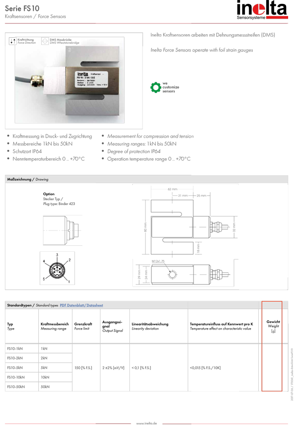 fs10 S型力传感器